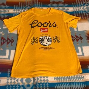 NWOT Coors Banquet Yellow Shirt